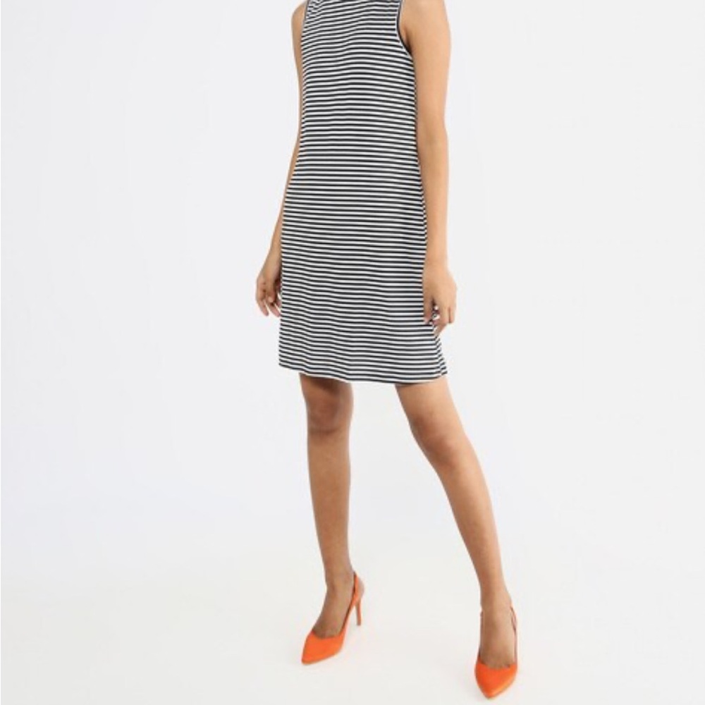 Striped Black and White Mini Dress - Picture 11 of 13